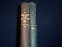 1892 & 1901 MISSOURI HORTICULTUAL SOCIETY ANNUAL REPORT VOLUME LOT OF 2- KD 5590