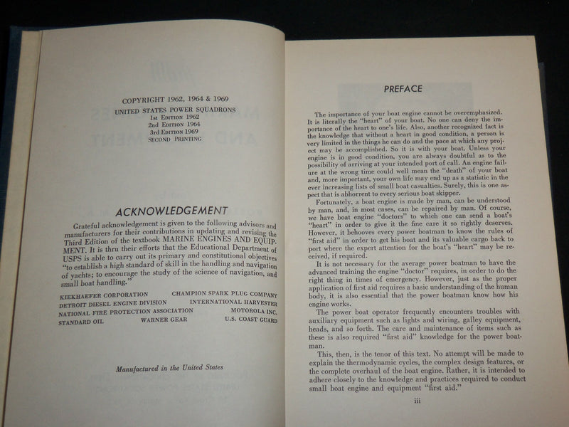 1969 MARINE ENGINES AND EQUIPMENT HARDCOVER BOOK BY ROBERT LATHAM - KD 6641