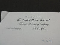 1899 LADIES' HOME JOURNAL MAGAZINE BUSINESS DEPARTMENT LETTERS LOT 2 - J 1811