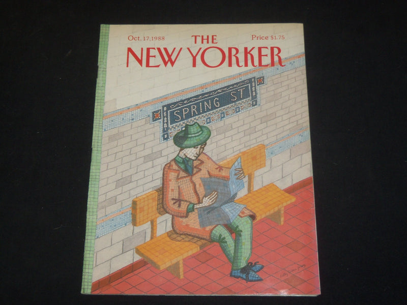 1988 OCTOBER 17 THE NEW YORKER MAGAZINE - ILLUSTRATED COVER - NY 1366