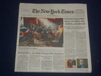 2020 DECEMBER 21 NEW YORK TIMES -CONGRESS REACHES DEAL ON VIRUS AID, END IMPASSE
