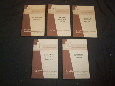 1955-1968 DEBRY INSTITUTE MANUALS - LOT OF 5 - J 6346