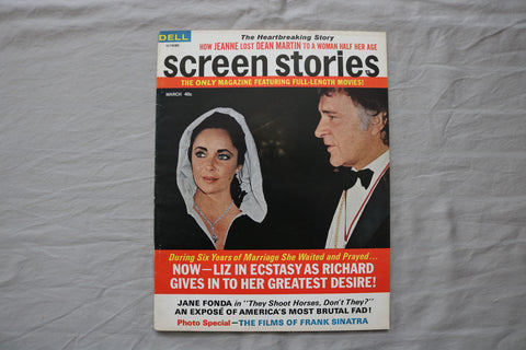 1970 MARCH SCREEN STORIES MAGAZINE - LIZ TAYLOR & RICHARD BURTON COVER - E 19950