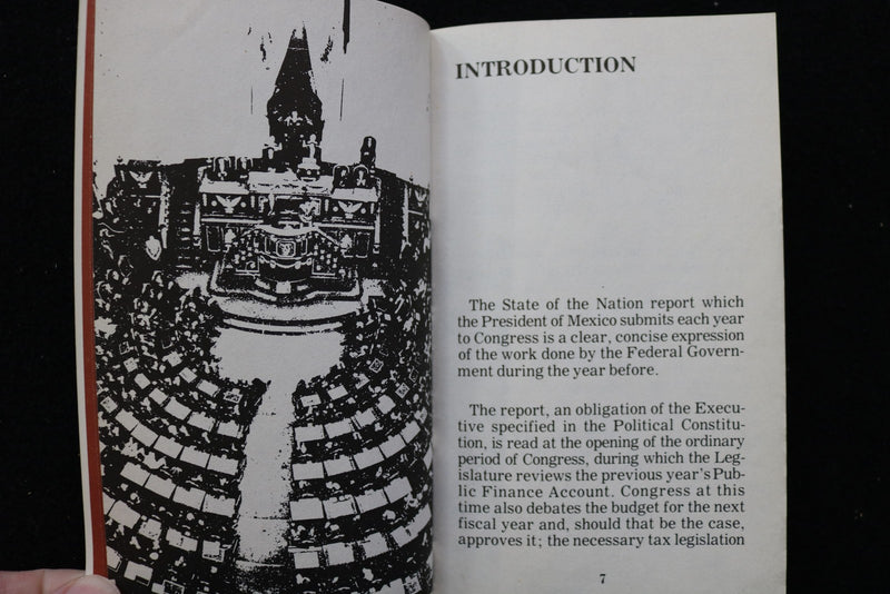 1975 MEXICO FIFTH STATE OF THE NATION REPORT SOFTCOVER BOOK - K 3520