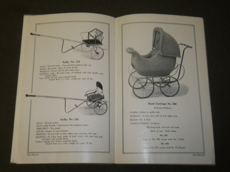 1920'S FULTON FOLDING GO-CARTS AND BABY CARRIAGES CATALOG - CHICAGO - J 3830