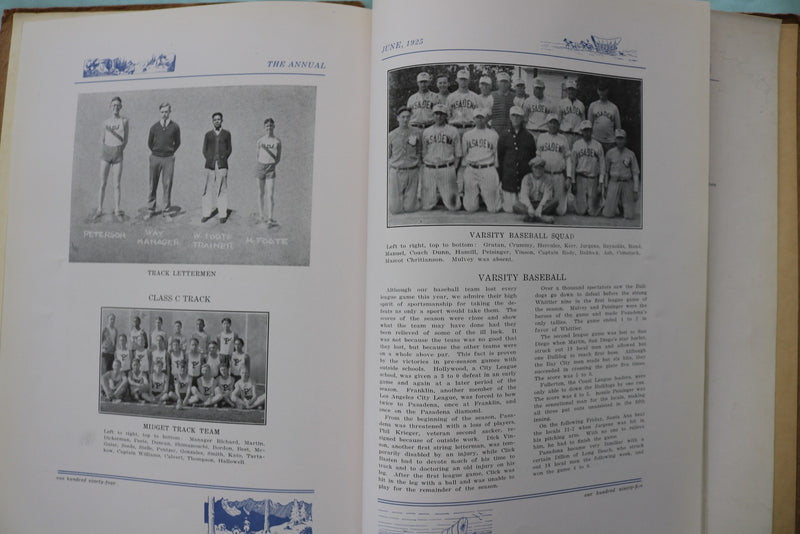 1925 THE ANNUAL PASADENA HIGH SCHOOL YEARBOOK - PASADENA, CA -SOFTCOVER- YB 3594