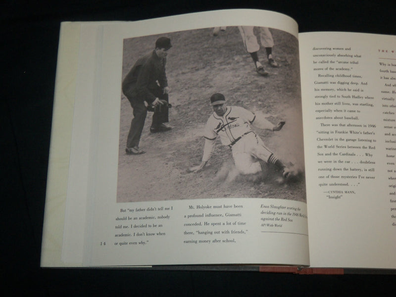 1991 A. BARTLETT GIAMATTI HARDCOVER BOOK BY ANTHONY VALERIO - KD 6712