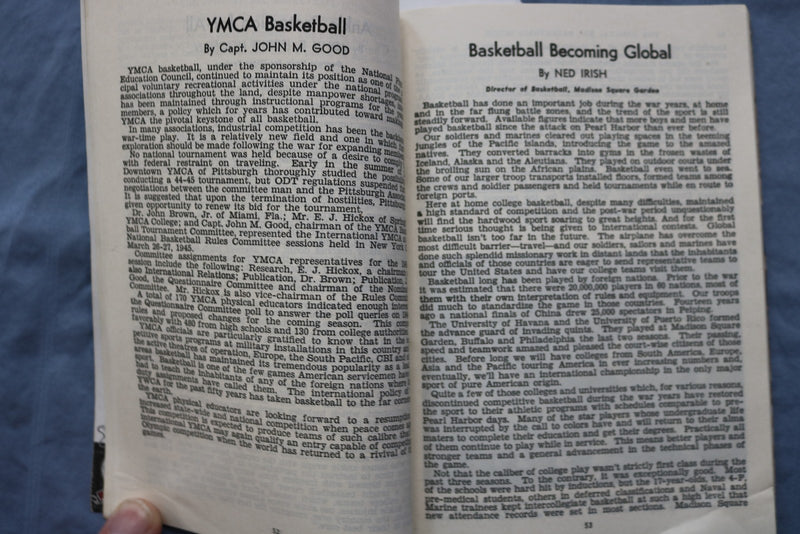1945-46 NATIONAL BASKETBALL COMMITTEE OFFICIAL GUIDE - SOFTCOVER - K 3089
