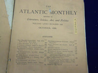 1886 THE ATLANTIC MONTHLY MAGAZINE LOT OF 6 ISSUES - GREAT WRITERS - WR 54