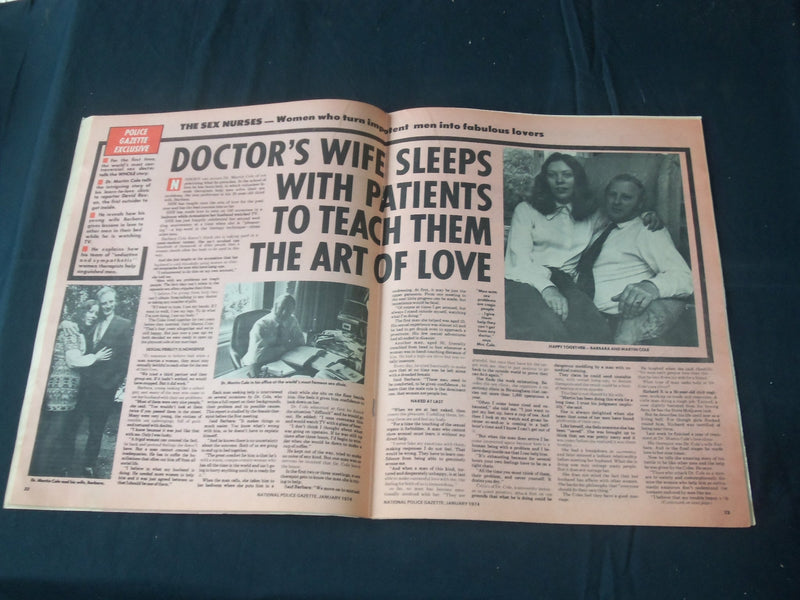 1974 JANUARY THE NATIONAL POLICE GAZETTE MAGAZINE - BIKINI BOMBSHELLS - B 5793
