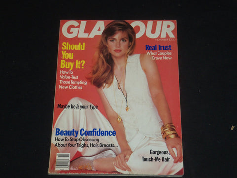1989 NOVEMBER GLAMOUR MAGAZINE - SANDY ZATEZALO COVER - SP 4416