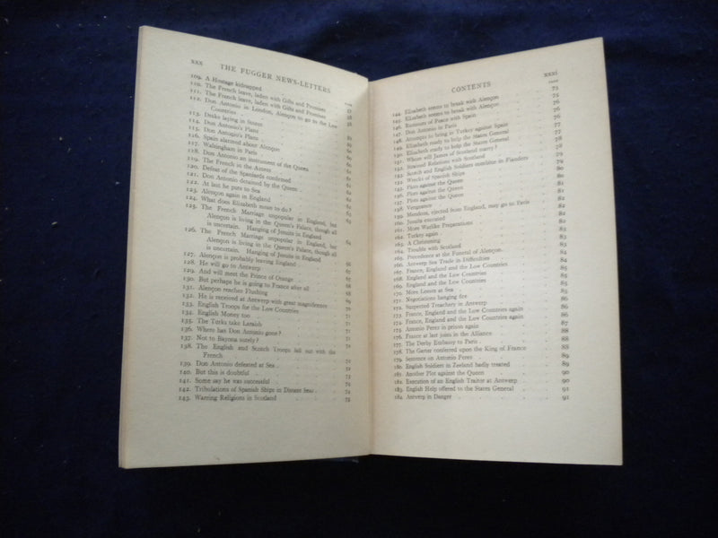 1926 THE FUGGER NEWS LETTERS 1568-1605 HARDCOVER BOOK - SECOND SERIES - KD 8023