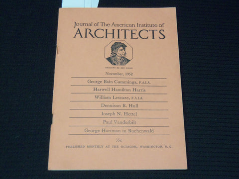 1952 NOVEMBER AMERICAN INSTITUTE OF ARCHITECTS JOURNAL - GEORGE CUMMINGS - K 653