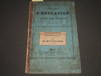 1845 LECONS DE MYTHOLOGIE BY M. GERUZEZ FRENCH VOLUME - KD 4293