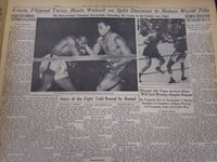 1947 DECEMBER 6 NEW YORK TIMES - LOUIS FLOORED TWICE BEAT'S WALCOTT - NT 5136