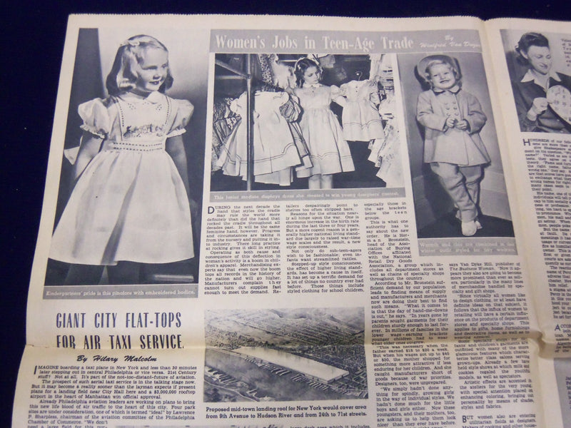 1946 EVERYBODY'S WEEKLY MAGAZINE SECTION LOT OF 9 - GREAT ARTICLES - NP 1850