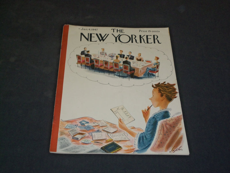 1947 JANUARY 4 THE NEW YORKER MAGAZINE - ILLUSTRATED COVER - NY 244