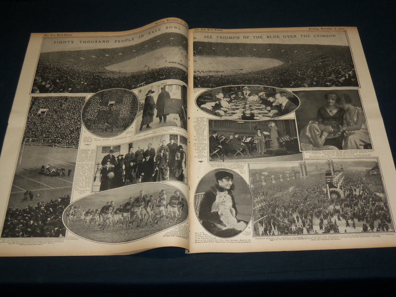 1916 DECEMBER 3 NEW YORK TIMES ROTO PICTURE SECTION - YALE BOWL - NT 8961