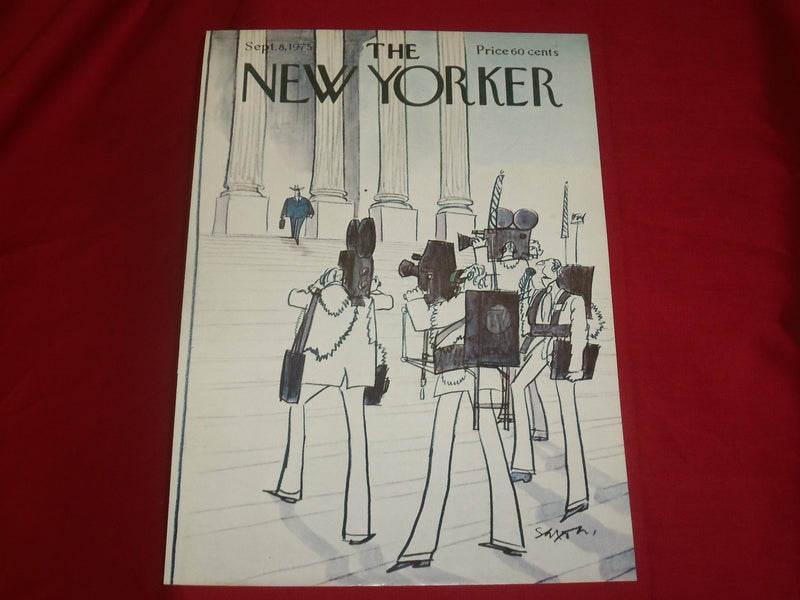 1975 SEPTEMBER 8 NEW YORKER MAGAZINE FRONT COVER ONLY - GREAT ART FOR FRAMING