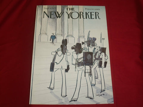 1975 SEPTEMBER 8 NEW YORKER MAGAZINE FRONT COVER ONLY - GREAT ART FOR FRAMING