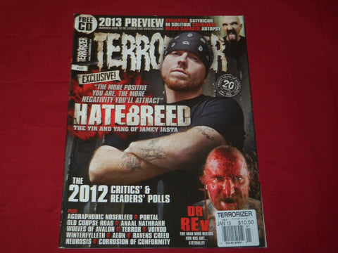2013 JANUARY TERRORIZER MAGAZINE ISSUE NO. 231 - HATEBREED - JAMEY JASTA- RC 292