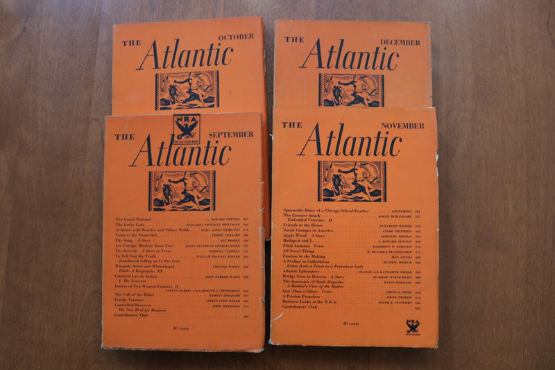 1932-1936 ATLANTIC MONTHLY MAGAZINE - LOT OF 33 - O 3917