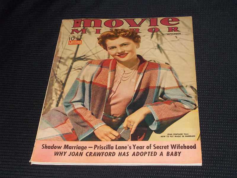 1940 SEPTEMBER MOVIE MIRROR MAGAZINE - JOAN FONTAINE FRONT COVER - E 15355