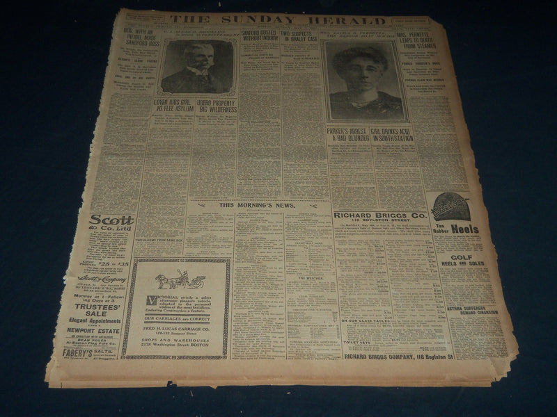 1905 MAY 7 THE BOSTON HERALD - SANFORD OUSTED WITHOUT INQUIRY - BH 156