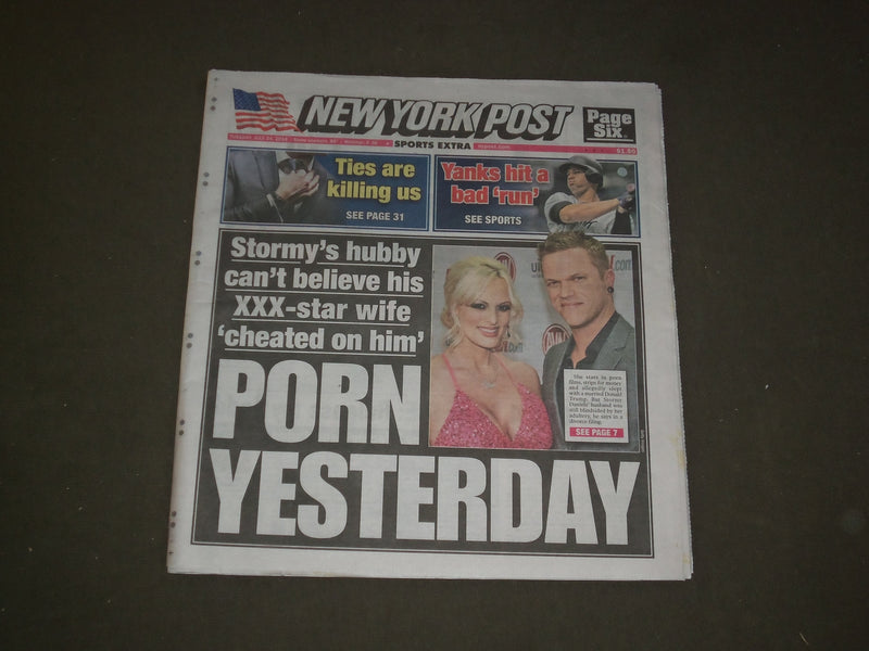 2018 JULY 24 NEW YORK POST NEWSPAPER - STORMY DANIELS HUSBAND BLINDSIDED