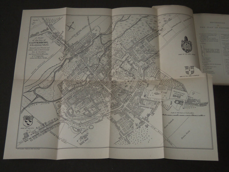1800'S GOULDEN'S GUIDE TO CANTERBURY BOOK - U. K. - NICE MAP OF THE CITY- J 3452