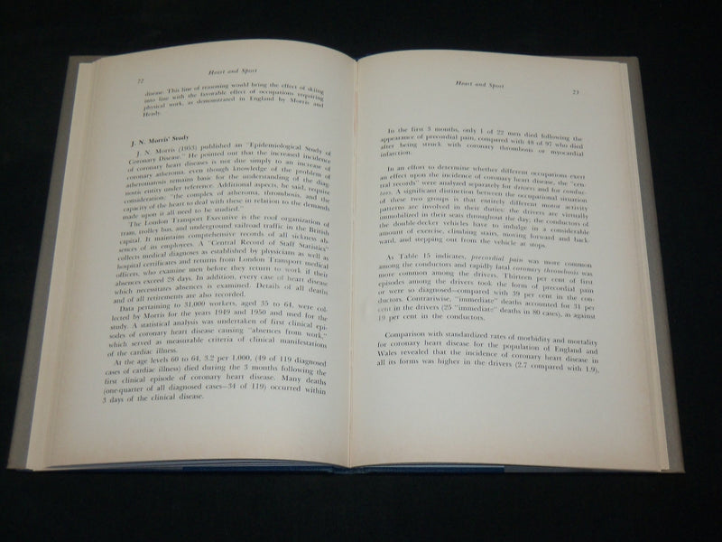 1964 HEART AND SPORT HARDCOVER BOOK BY ERNST JOKL - KD 2768M