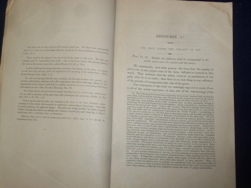 1861 DISCOURSES PREACHED IN SWANTON BY J. B. PERRY - J 4511