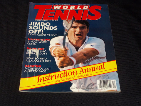 1986 DECEMBER WORLD TENNIS MAGAZINE - JIMMY CONNORS FRONT COVER - E 5396