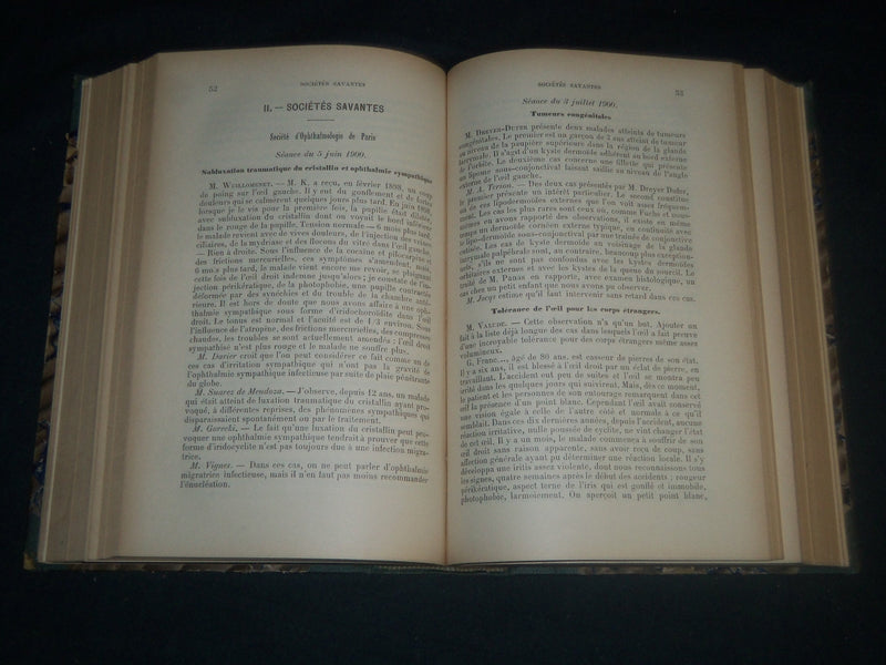 1900-1909 ANNALES D'OCULISTIQUE FRENCH VOLUMES LOT OF 19 - NICE PLATES - KD 18