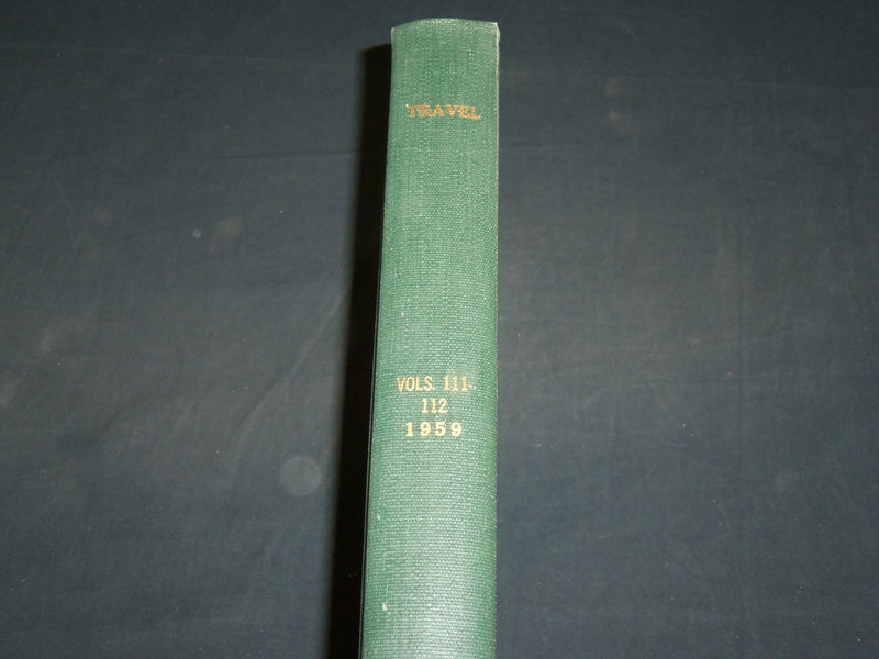 1959 JANUARY-DECEMBER TRAVEL MAGAZINE BOUND VOLUME - GREAT COVERS - KD 5978