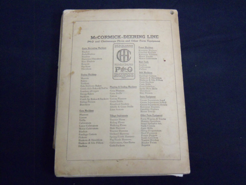 1925 INTERNATIONAL HARVESTER CATALOG AND PRICE LIST FOR REPAIR PARTS - J 8588