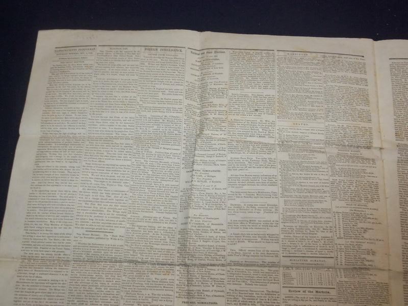 1848 DECEMBER 4 MASSACHUSETTS PLOUGHMAN NEWSPAPER - ELECTION - NP 5157
