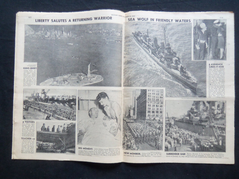 1945 OCT 21 NY SUNDAY NEWS NEWSPAPER-BOMBS RAIN ON CAPITAL OF VENEZUELA- NP 2471