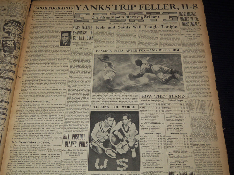 1939 SEPT 2 MINNEAPOLIS MORNING TRIBUNE - BRITISH & FRENCH WAIT WAR - NT 9518
