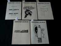 1960'S SHOWCARD BROADWAY PROGRAMS LOT OF 5 - STERNHAGEN - DOM DELUISE - J 3888
