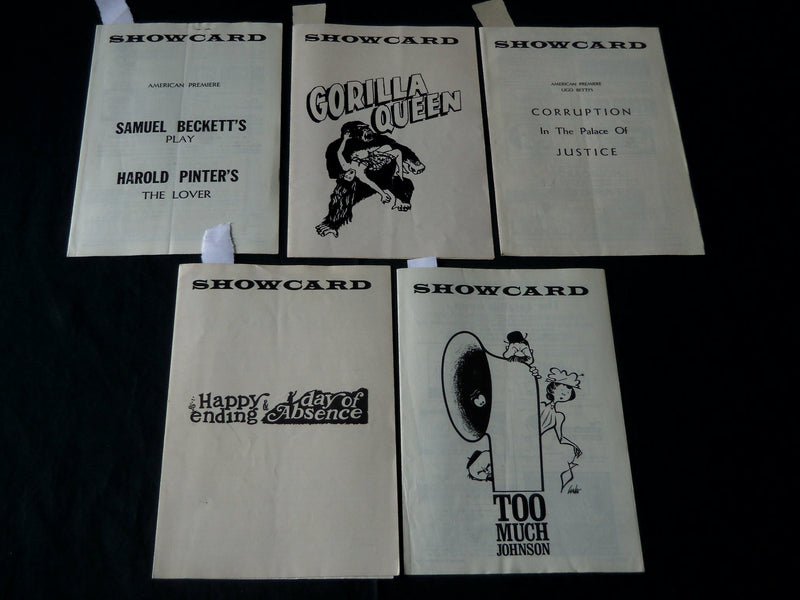 1960'S SHOWCARD BROADWAY PROGRAMS LOT OF 5 - STERNHAGEN - DOM DELUISE - J 3888