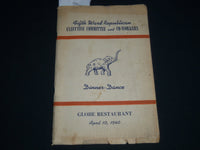 1940 APRIL 10 FIFTH WARD REPUBLICAN DINNER-DANCE PROGRAM - NEWARK NJ - J 4143