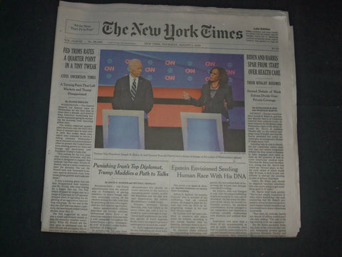 2019 AUGUST 1 NEW YORK TIMES - BIDEN & HARRIS SPAR FROM START OVER HEALTH CARE