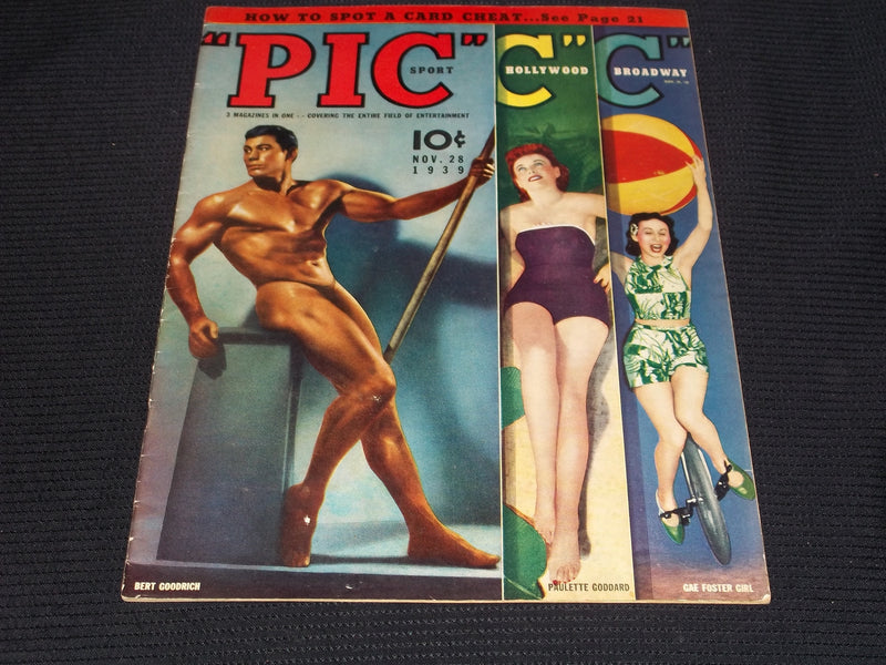 1939 NOVEMBER 28 PIC MAGAZINE - BERT GOODRICH FRONT COVER - E 20565
