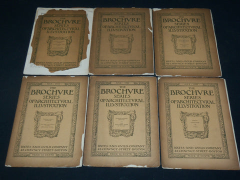 1903 THE BROCHURE SERIES ARCHITECTURAL ILLUSTRATION MAGAZINE LOT OF 11 - WR 716