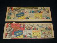 1938 BILL TERRY & FRANKIE FRISCH COLOR COMIC ADS LOT OF 2 - HUSKIES- NP 5385