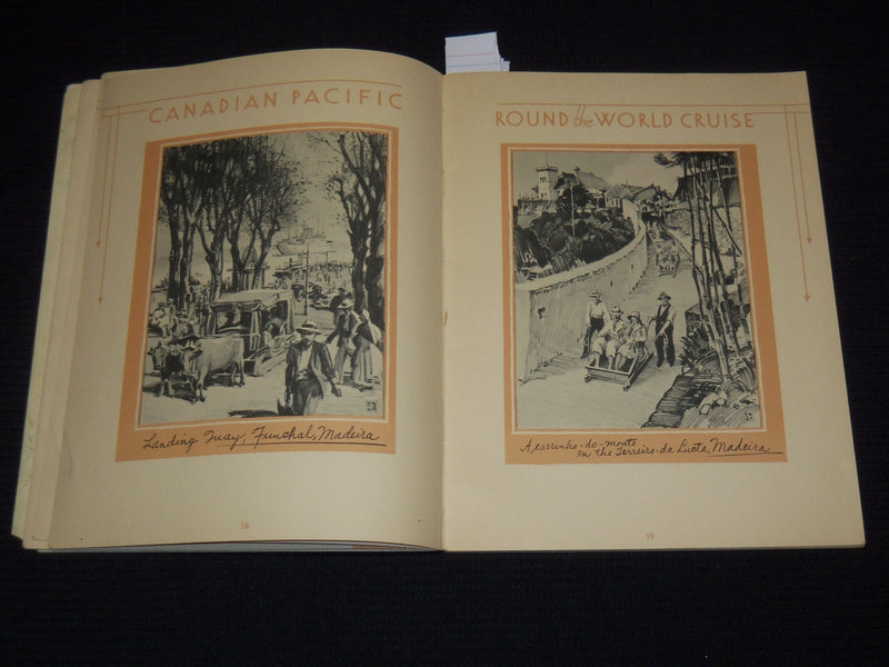 1930-1931 8TH ANNUAL CANADIAN PACIFIC ROUND THE WORLD CRUISE - J 9554