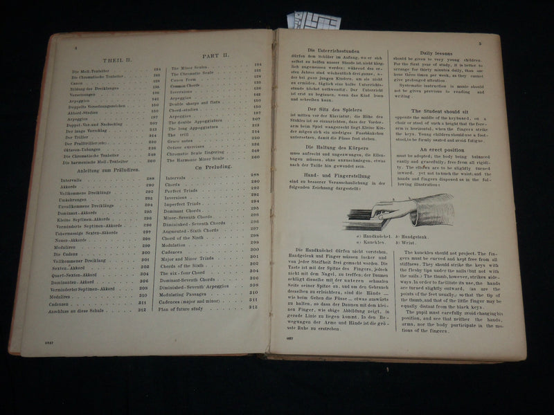 1899 METHOD FOR THE PIANOFORTE HARDCOVER BOOK BY GUSTAV DAMM - KD 6973