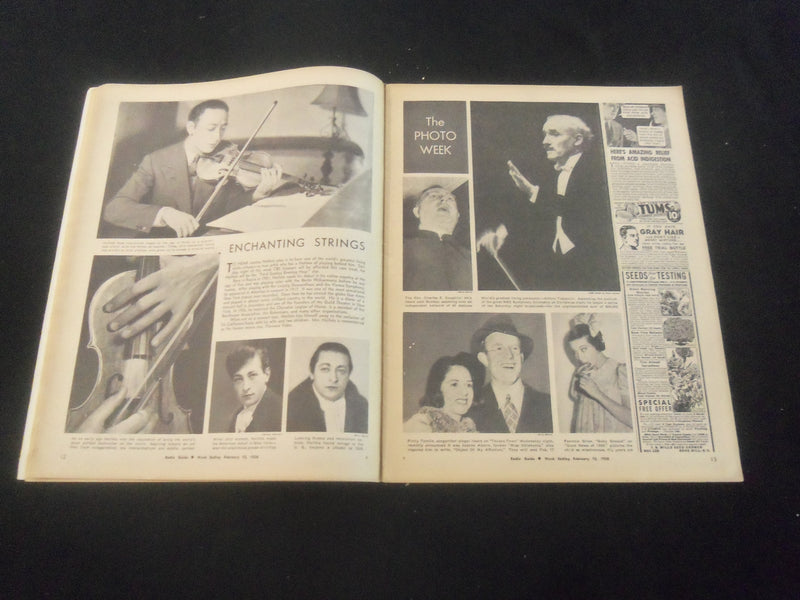 1938 FEBRUARY 12 RADIO GUIDE MAGAZINE - JANE PICKENS COVER - SP 9517J