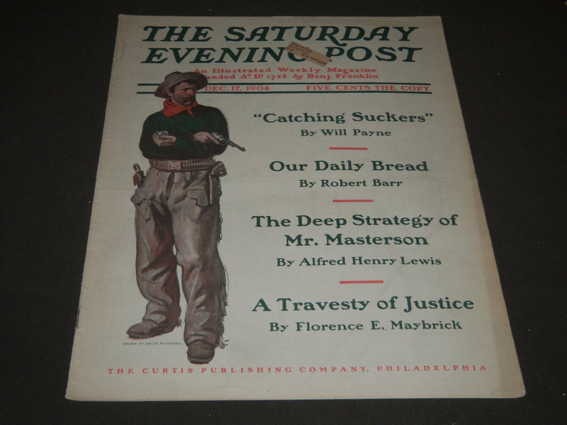 1904 DECEMBER 17 THE SATURDAY EVENING POST MAGAZINE - ILLUSTRATED COVER - SP 514